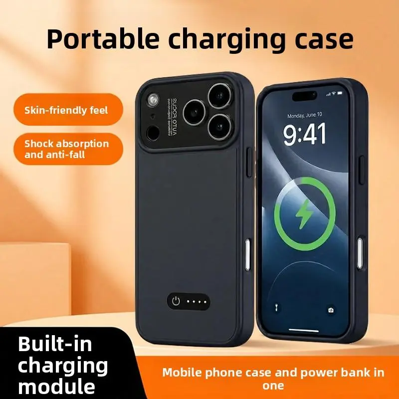 Power Banks - iPhone 17 Pro/iPhone 17 Pro Max用バッテリーケース。2500mAhの大容量、超薄型で保護性に優れた充電カバー。持ち運び可能な充電式モバイルバッテリーケースで、急速充電とワイヤレス充電に対応。