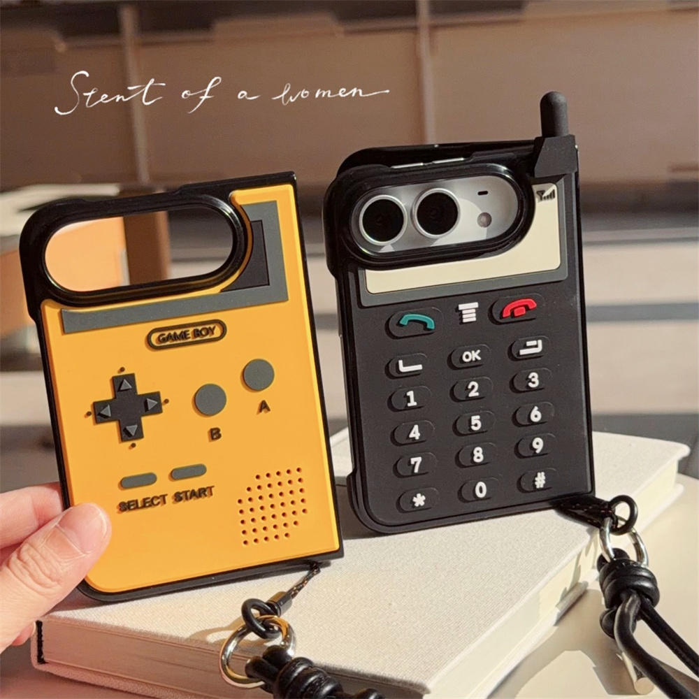 韓国風のシンプルなデザインで、手首にストラップが付いたiPh - Cute Cartoon Wrist Strap Silicone Case のレビューと価格